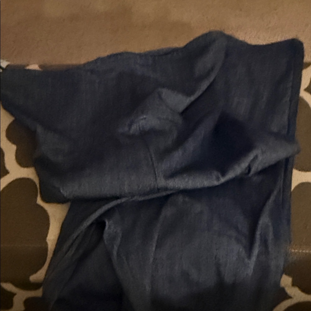 Naked Wardrobe Dark Blue Denim Jeans sleeveless jumpsuit NEW size large